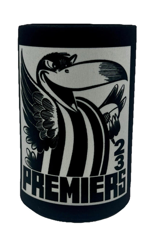 WegArt WEG Premiers Stubby Holder Can Cooler - Collingwood Magpies 2023