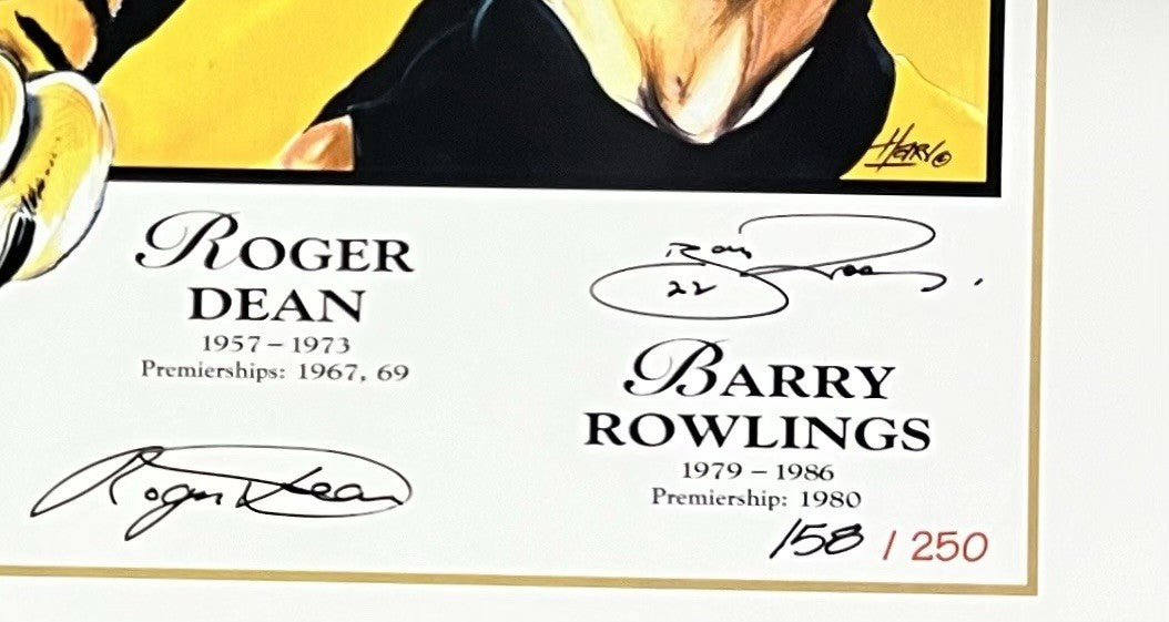 Richmond Tiger Greats WegArt Ltd Ed #158/250 Signed