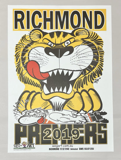 WEG WegArt Clash Posters Richmond Tigers 8 Poster Set
