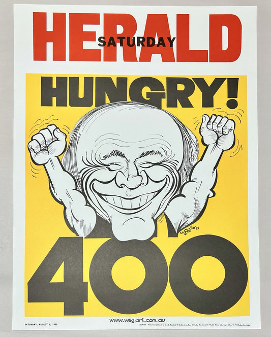 WEG WegArt Kevin Bartlett Hungry 400 Poster - REPRINT