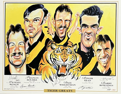 Richmond Tiger Greats WegArt Ltd Ed #158/250 Signed