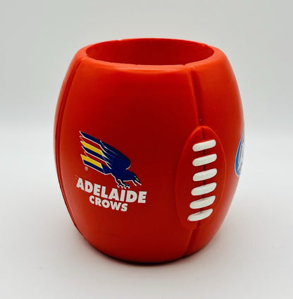 Retro AFL Stubby Holder/Can Cooler Adelaide Crows Football Shaped
