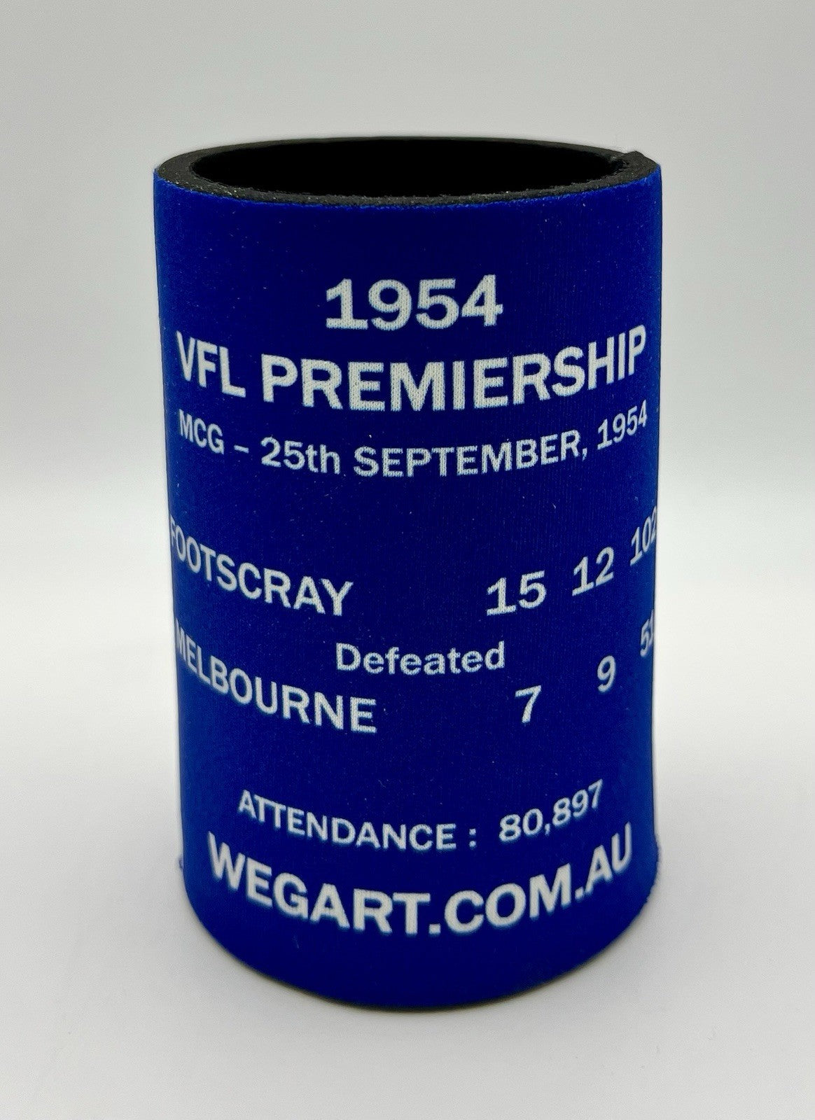 WegArt WEG Premiers Stubby Holder Can Cooler - Footscray Bulldogs 1954