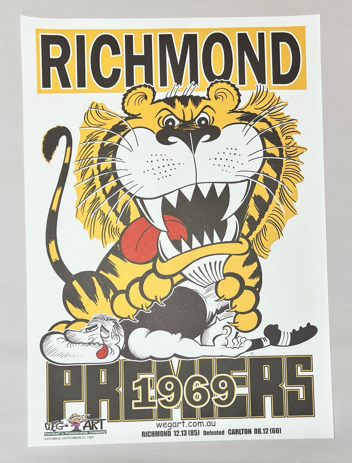 WEG WegArt Clash Posters Richmond Tigers 8 Poster Set