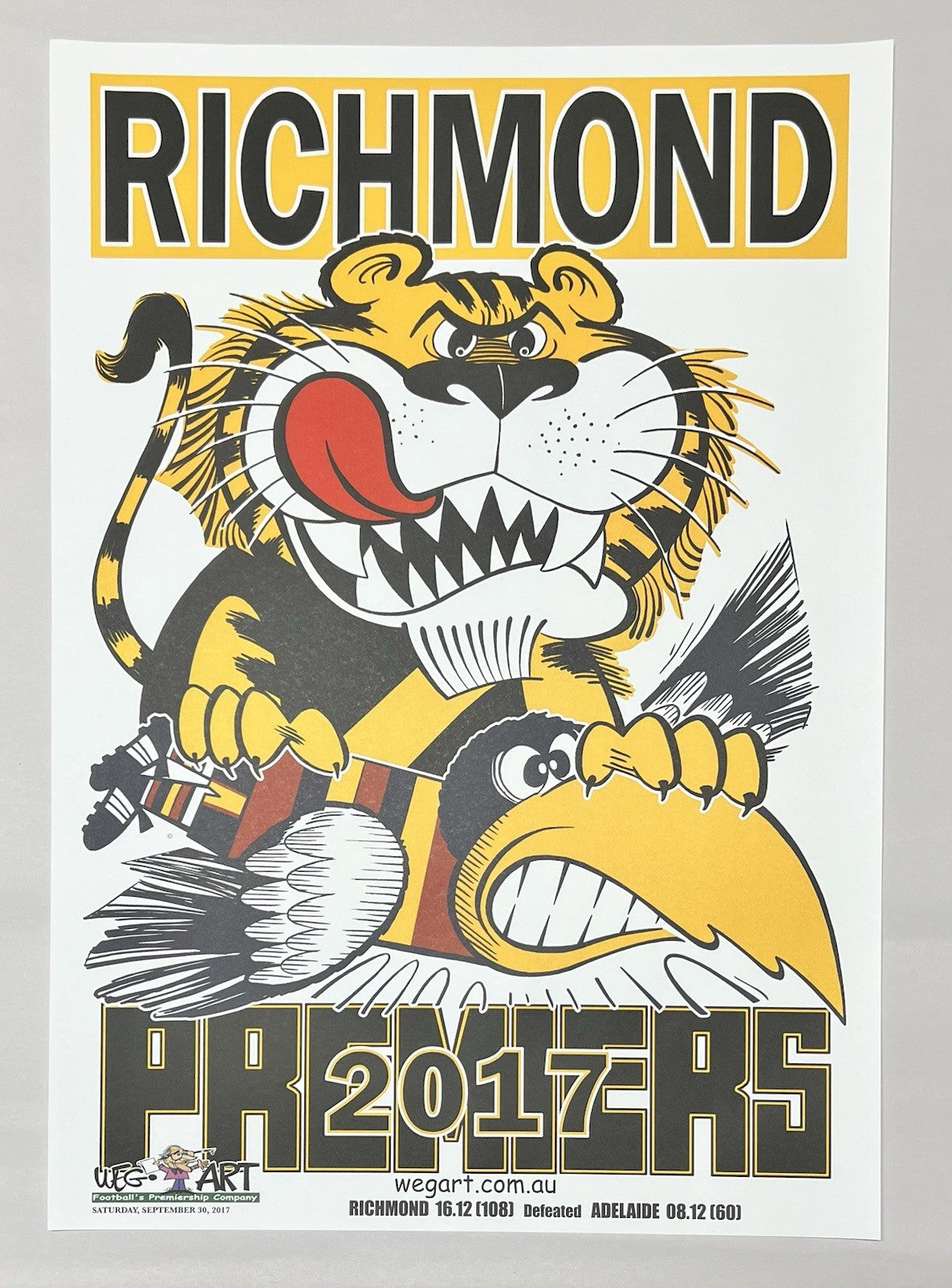 WEG WegArt Clash Posters Richmond Tigers 8 Poster Set