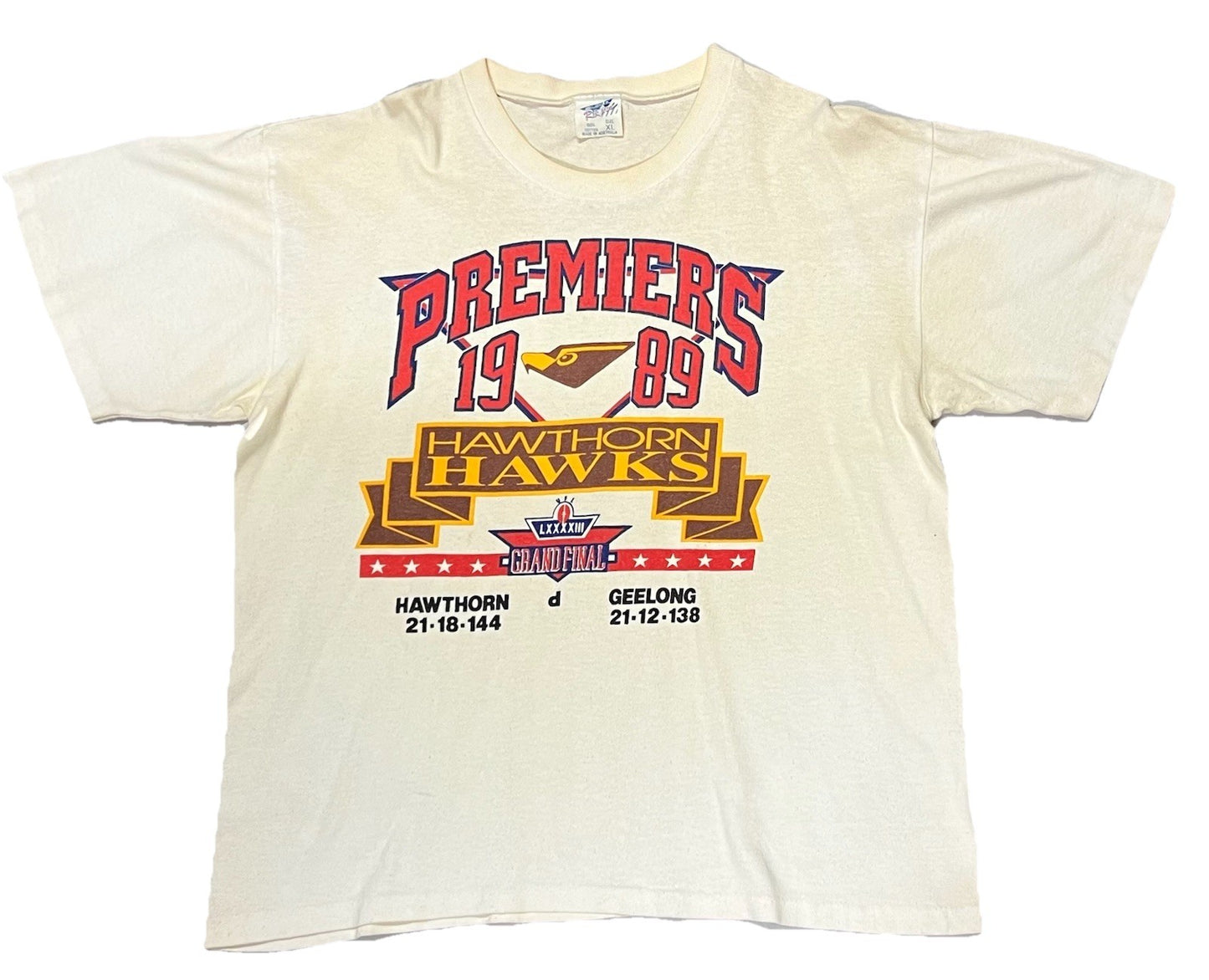 Hawthorn Hawks VFL Grand Final Tshirt 1989 Size XL