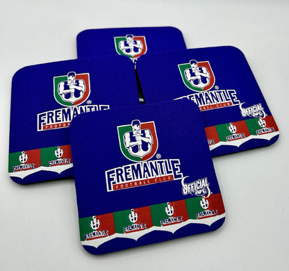 Vintage AFL Neoprene Drink Coasters Set Of Four - Fremantle Dockers