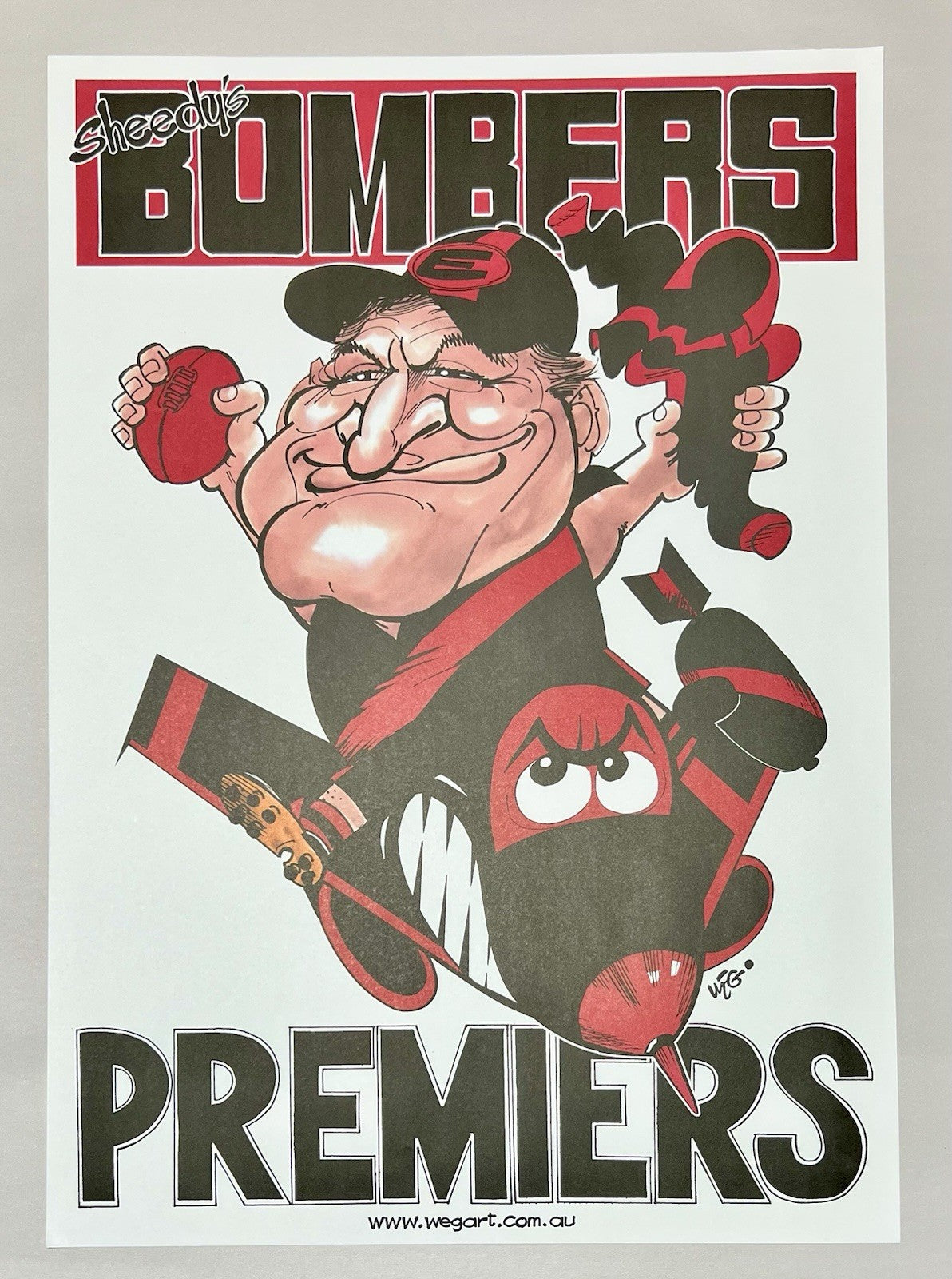 2000 Essendon Bombers WEG WegArt Premiers Posters, Kevin Sheedy & Matthew Lloyd