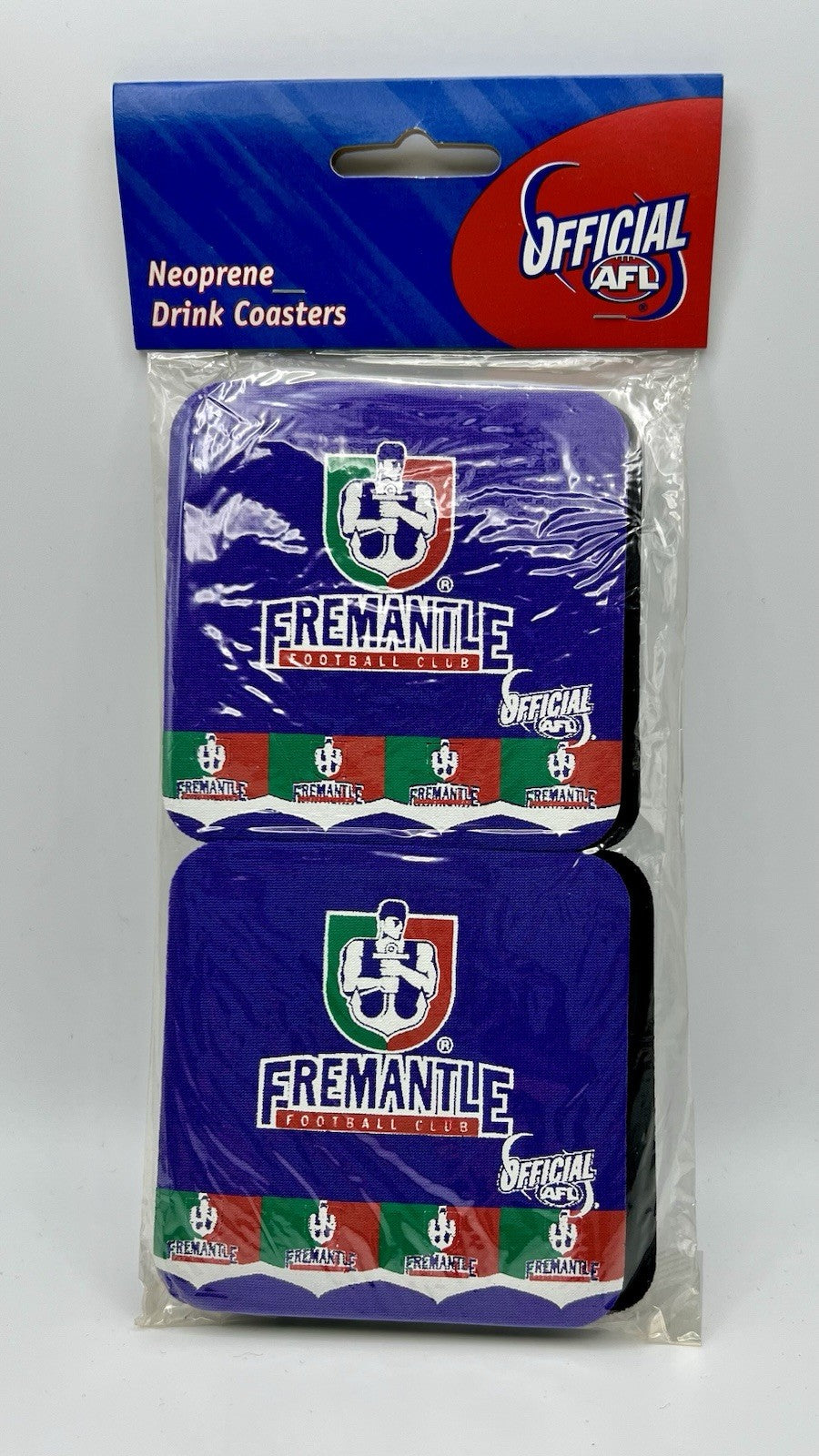 Vintage AFL Neoprene Drink Coasters Set Of Four - Fremantle Dockers