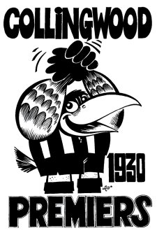 1930 Collingwood Mascot Weg Centenary Poster