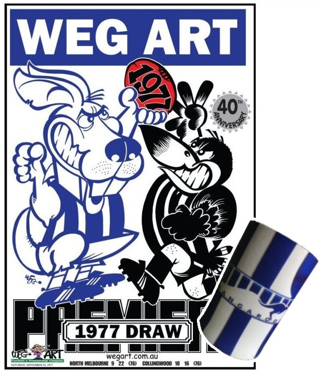 2010 Weg Poster -Rare Collingwood / St.Kilda FC "Draw" in 2010 Grand Final 