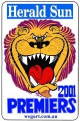 Lions 2001 WEG Fridge Magnet FREE POST WITHIN AUSTRALIA