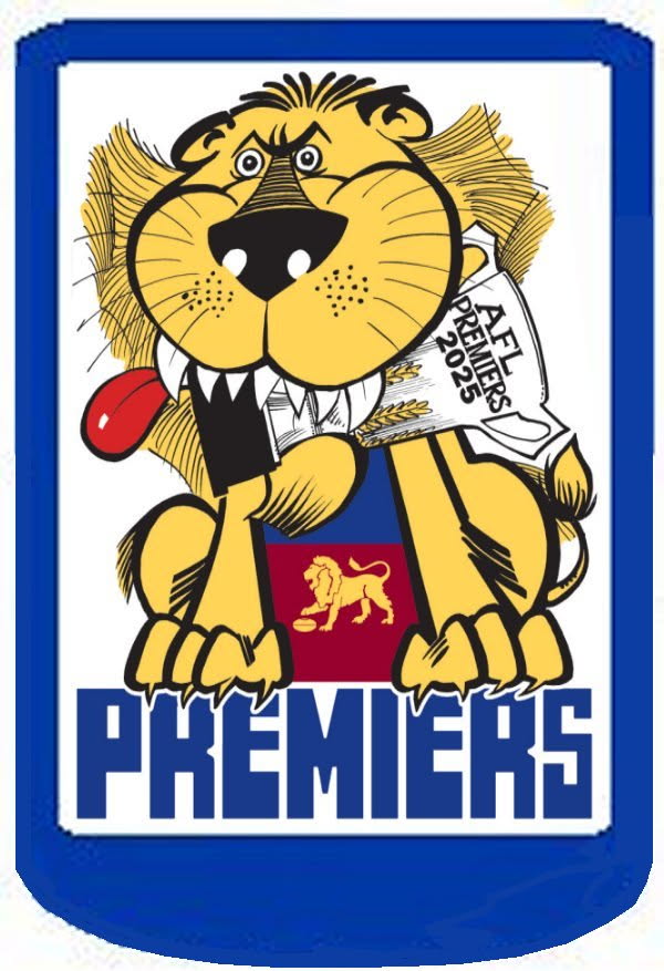 2025 Brisbane Lions Premiers WegArt Stubby Holder