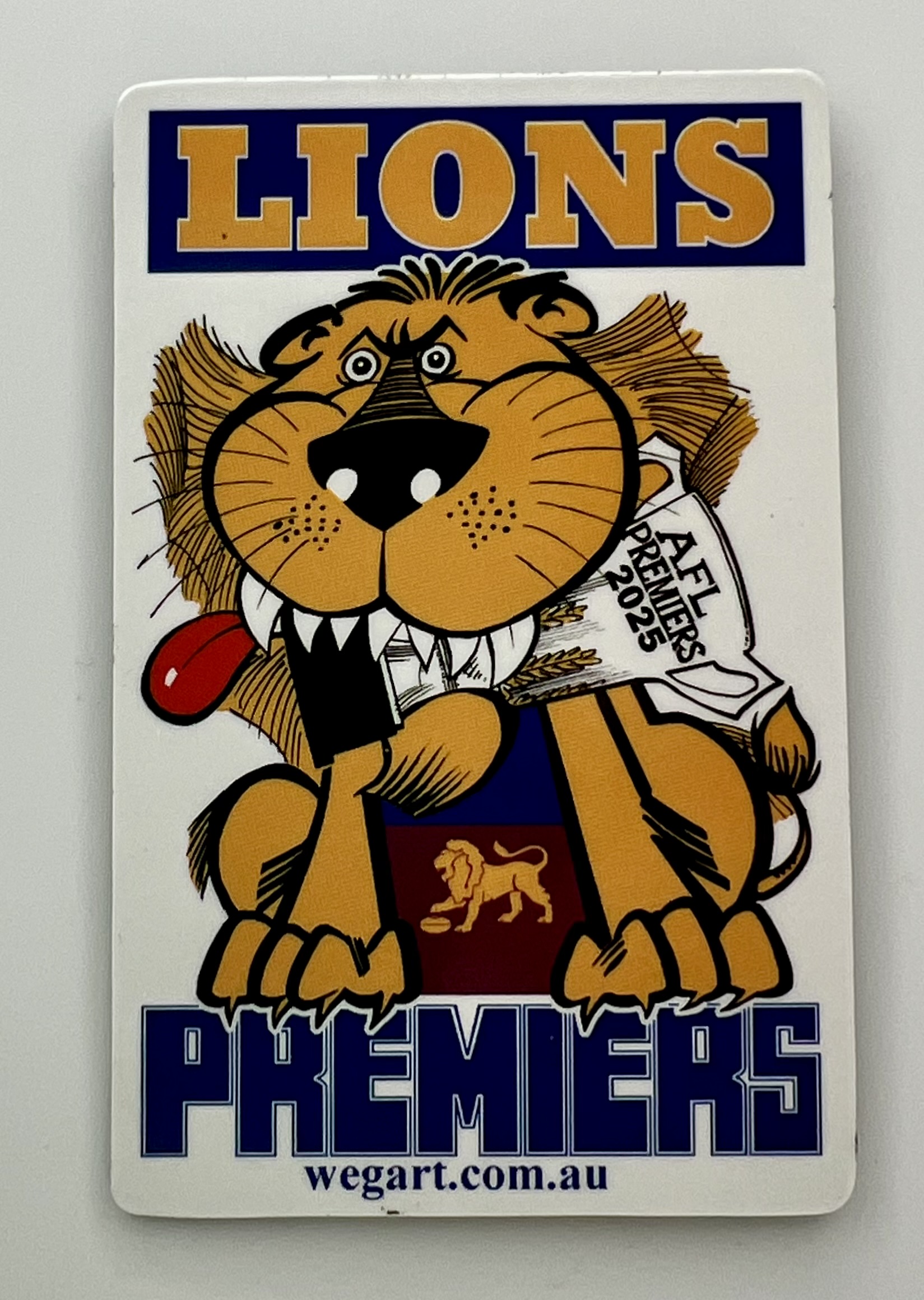 2025 WegArt Brisbane Lions Premiers Magnet