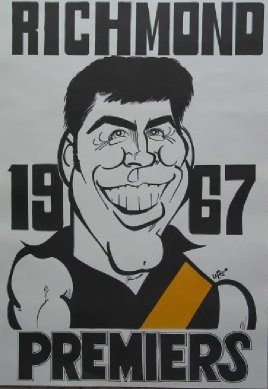 1967 Richmond Tigers Bill Barrot Weg Centenary Poster