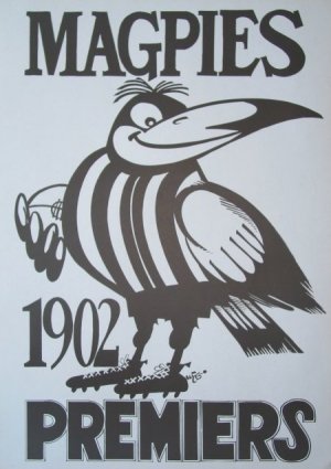 1902 Collingwood Mascot Weg Centenary Poster