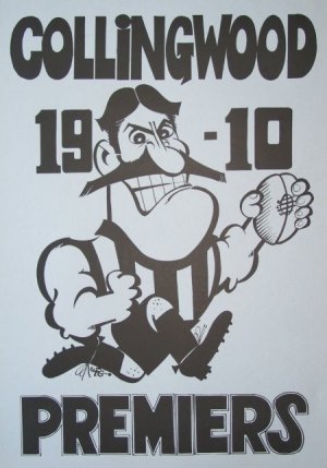 1910 Collingwood Mascot Weg Centenary Poster