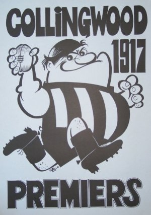 1917 Collingwood Mascot Weg Centenary Poster