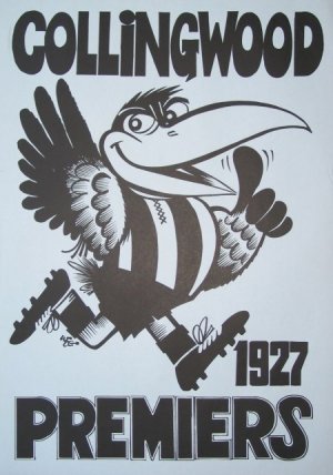 1927 Collingwood Mascot Weg Centenary Poster
