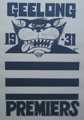 1931 Geelong Mascot Weg Centenary Poster