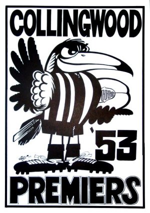 1953 Collingwood Mascot Weg Centenary Poster