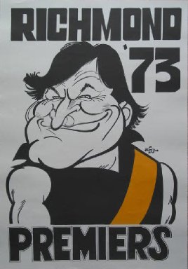 1973 Richmond Kevin Sheedy Weg Centenary Poster