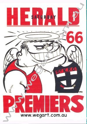 St-Kilda 1966 WEG Reprinted Grand Final poster.