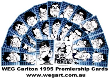 1995 Carlton Prem Card set including POSTAGE
